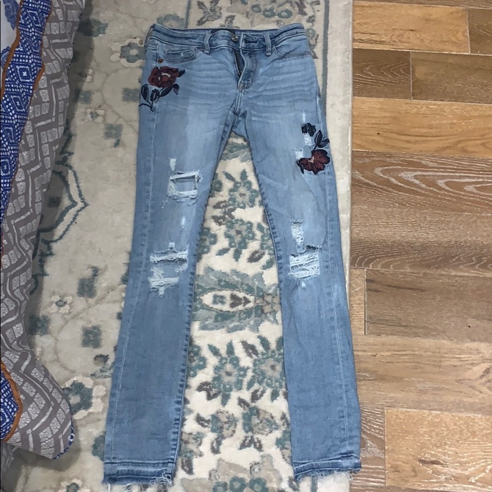 Abercrombie & Fitch skinny low rise floral pants